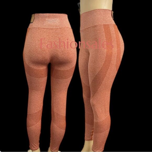 Victoria Secret PINK Seamless Workout Tight High Waist Full length tight orange - Picture 1 of 5